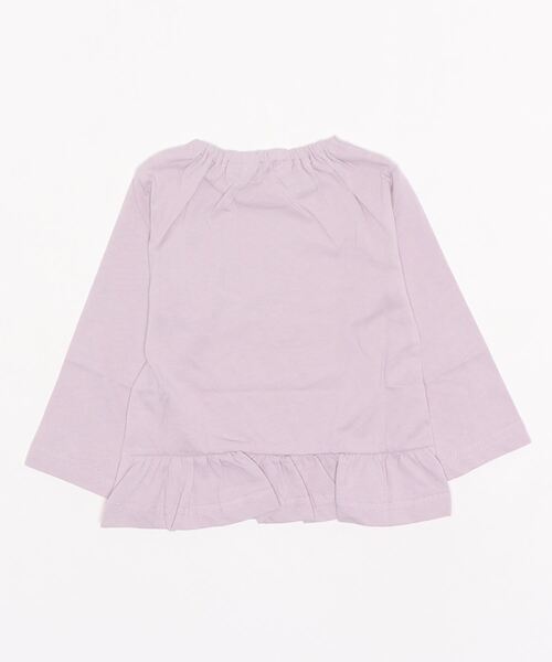 SLAP SLIP(スラップスリップ)の「SLAPSLIP/裾フリル長袖Tシャツ(80~130cm)(Tシャツ/カットソー・キッズ・オフホワイト/ピンク・90/100/110/120/80/130)」の4枚目の写真