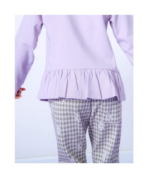 SLAP SLIP(スラップスリップ)の「SLAPSLIP/裾フリル長袖Tシャツ(80~130cm)(Tシャツ/カットソー・キッズ・オフホワイト/ピンク・90/100/110/120/80/130)」の16枚目の写真