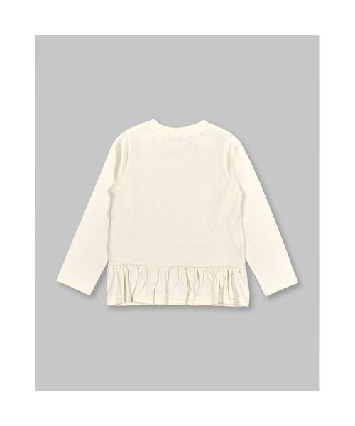 SLAP SLIP(スラップスリップ)の「SLAPSLIP/裾フリル長袖Tシャツ(80~130cm)(Tシャツ/カットソー・キッズ・オフホワイト/ピンク・90/100/110/120/80/130)」の14枚目の写真