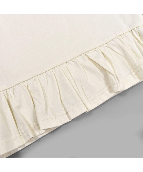 SLAP SLIP(スラップスリップ)の「SLAPSLIP/裾フリル長袖Tシャツ(80~130cm)(Tシャツ/カットソー・キッズ・オフホワイト/ピンク・90/100/110/120/80/130)」の5枚目の写真