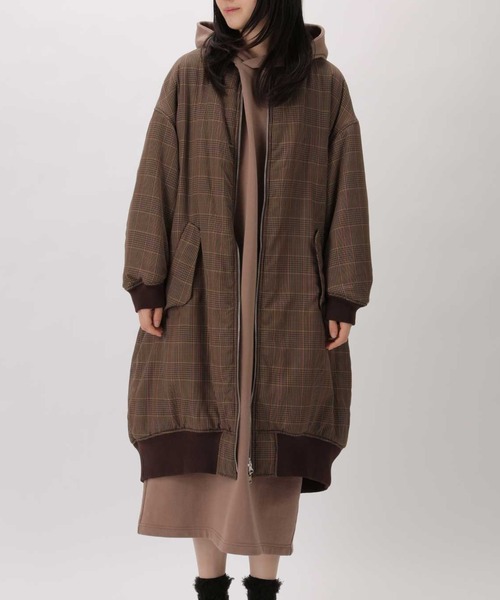 ZUCCA ズッカ リバーシブル ジップアップ レイヤード ウール コート ズッカ zucca リバーシブルコート ノーカラー ベージュ×レッド
