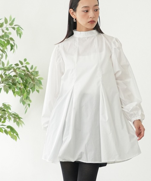 mili an deni（ミリアンデニ）の「フロントツータックプルオーバー（シャツ/ブラウス・レディース・ブラック/オフホワイト・L/M）」の2枚目の写真