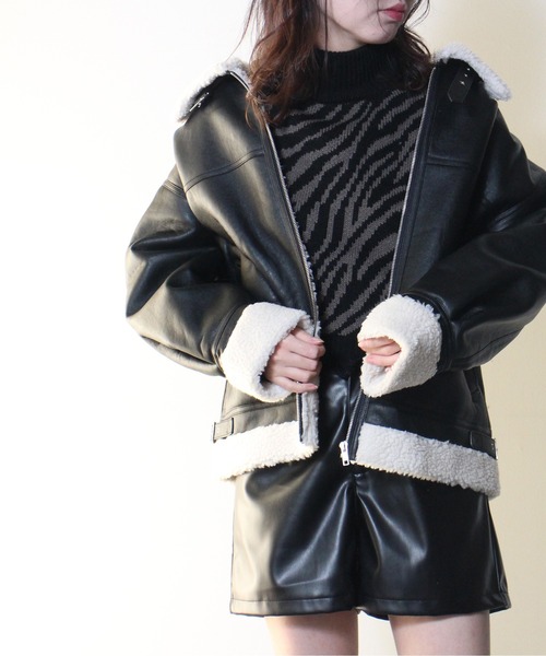 one way（ワンウェイ）の「【oneway】B3ジャケット（その他アウター・レディース・ベージュ/アイボリー/ライトブラウン/ブラック・FREE）」の3枚目の写真