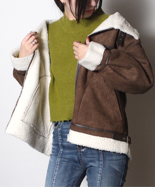 one way（ワンウェイ）の「【oneway】B3ジャケット（その他アウター・レディース・ベージュ/アイボリー/ライトブラウン/ブラック・FREE）」の6枚目の写真