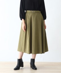 DRESKIP | 共ベルト付きタックスカート(スカート)