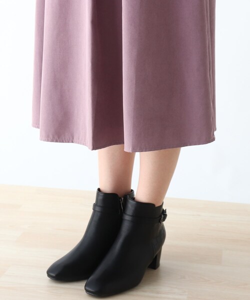 DRESKIP（ドレスキップ）の「◆共ベルト付きタックスカート（スカート・レディース・ブラック/ライトパープル/カーキ・03/02/04）」の10枚目の写真