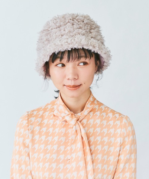 kaorinomori（カオリノモリ）の「カオリノモリ　フィンハット（ハット・レディース・グレー/ホワイト・57cm）」の7枚目の写真