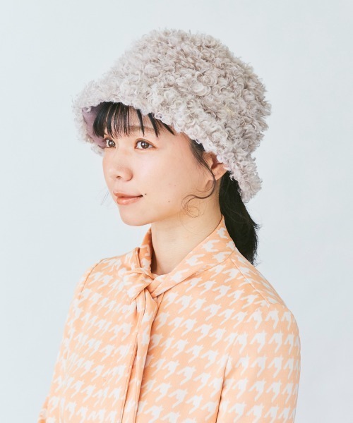 kaorinomori（カオリノモリ）の「カオリノモリ　フィンハット（ハット・レディース・グレー/ホワイト・57cm）」の6枚目の写真