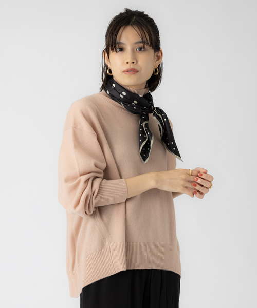 Rouge vif(ルージュヴィフ)の「W/Cashタートルネックプルオーバー(ニット/セーター・レディース・アイボリー/ピンク/グレー/ネイビー・フリー)」の11枚目の写真