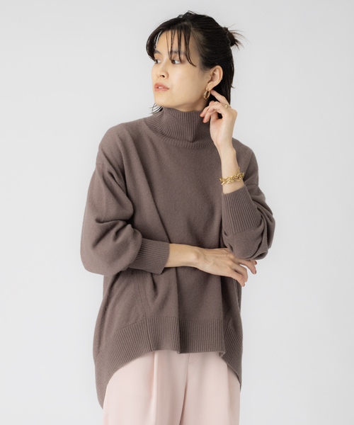 Rouge vif(ルージュヴィフ)の「W/Cashタートルネックプルオーバー(ニット/セーター・レディース・アイボリー/ピンク/グレー/ネイビー・フリー)」の17枚目の写真