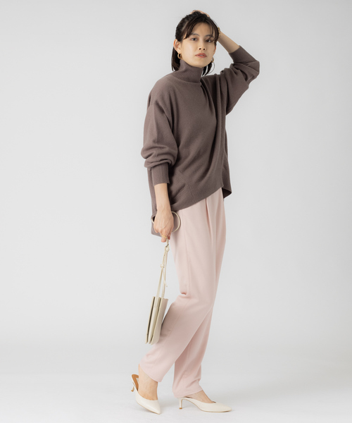 Rouge vif(ルージュヴィフ)の「W/Cashタートルネックプルオーバー(ニット/セーター・レディース・アイボリー/ピンク/グレー/ネイビー・フリー)」の19枚目の写真