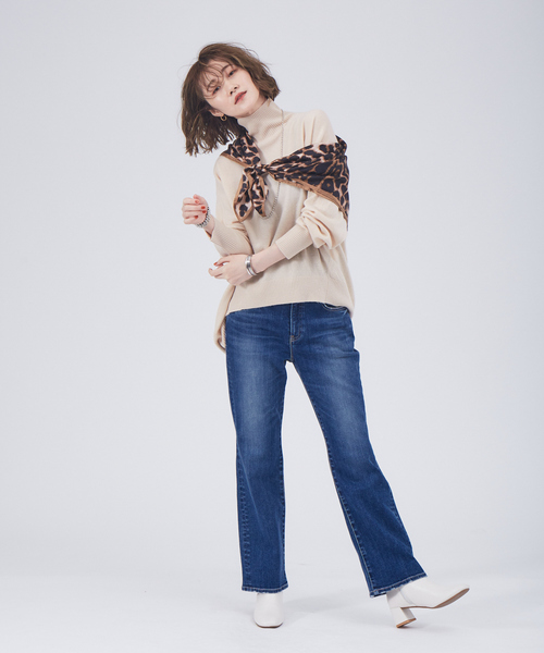 Rouge vif(ルージュヴィフ)の「W/Cashタートルネックプルオーバー(ニット/セーター・レディース・アイボリー/ピンク/グレー/ネイビー・フリー)」の13枚目の写真