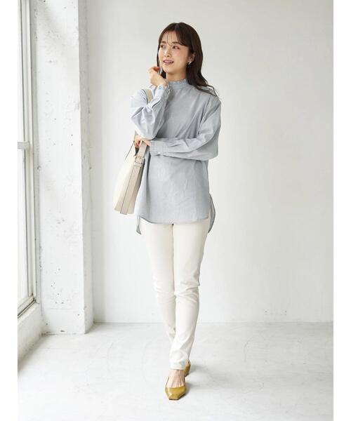 earth music&ecology（アースミュージックアンドエコロジー）の「ストレッチレギンスパンツ ＊（その他パンツ・レディース・カーキ/オフホワイト/ブラック/グレイッシュベージュ・M/L/S）」の18枚目の写真