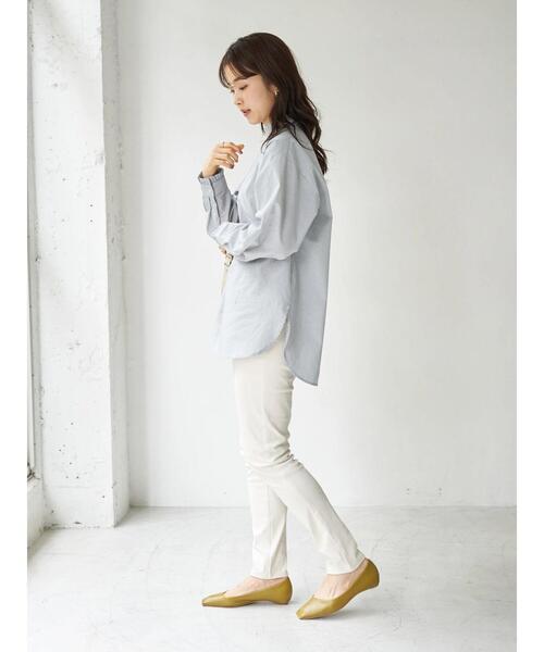 earth music&ecology（アースミュージックアンドエコロジー）の「ストレッチレギンスパンツ ＊（その他パンツ・レディース・カーキ/オフホワイト/ブラック/グレイッシュベージュ・M/L/S）」の19枚目の写真