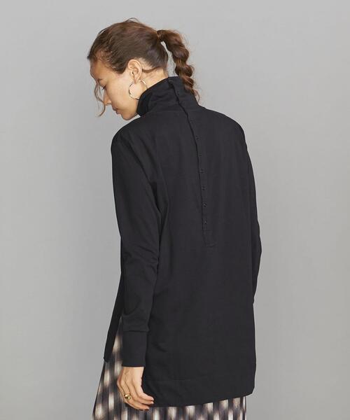 BEAUTY&YOUTH UNITED ARROWS（ビューティーアンドユースユナイテッドアローズ）の「BY コットン天竺 バックボタン タートルネックプルオーバー（Tシャツ/カットソー・レディース・ホワイト/ブラック/ベージュ・FREE）」の8枚目の写真