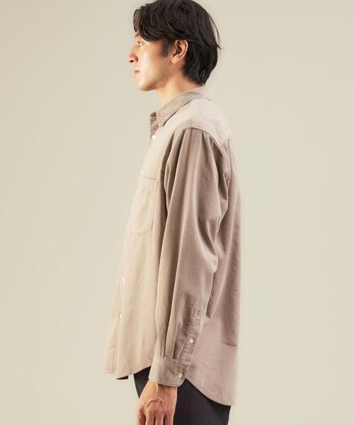 green label relaxing（グリーンレーベルリラクシング）の「＜green label relaxing＞16W コーデュロイ ジャストルーズ シャツ（シャツ/ブラウス・メンズ・ベージュ/ブラック/パープル・S/L/M）」の4枚目の写真