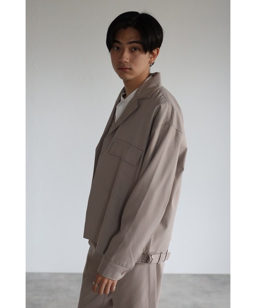 CREARE -LINO-（クレアーレリノ）の「オーバーサイズビックポケットTRジャケット <セットアップ>（テーラードジャケット・メンズ・ブラック/グレイッシュベージュ/カーキ・M/L）」の21枚目の写真