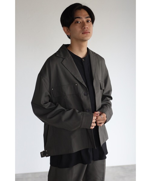 CREARE -LINO-（クレアーレリノ）の「オーバーサイズビックポケットTRジャケット <セットアップ>（テーラードジャケット・メンズ・ブラック/グレイッシュベージュ/カーキ・M/L）」の14枚目の写真