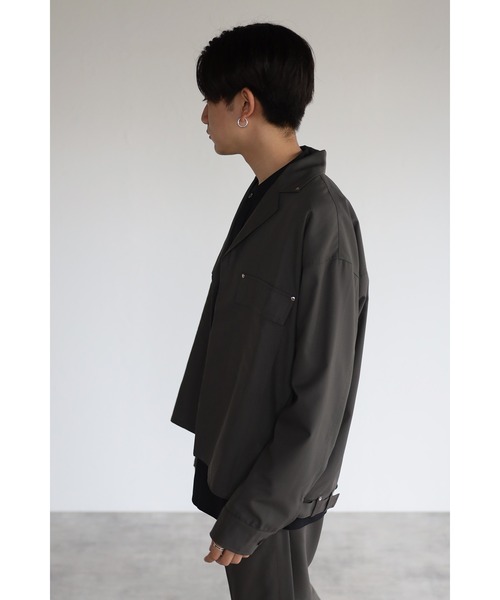 CREARE -LINO-（クレアーレリノ）の「オーバーサイズビックポケットTRジャケット <セットアップ>（テーラードジャケット・メンズ・ブラック/グレイッシュベージュ/カーキ・M/L）」の18枚目の写真