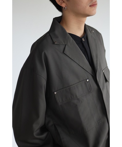 CREARE -LINO-（クレアーレリノ）の「オーバーサイズビックポケットTRジャケット <セットアップ>（テーラードジャケット・メンズ・ブラック/グレイッシュベージュ/カーキ・M/L）」の7枚目の写真