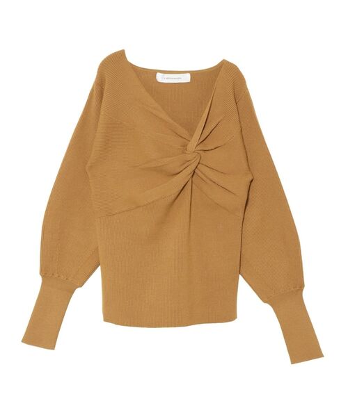 LAGUNAMOON（ラグナムーン）の「アシンメトリークロスニットプルオーバー（ニット/セーター・レディース・アイボリー/ブラック/マスタード・FREE）」の3枚目の写真