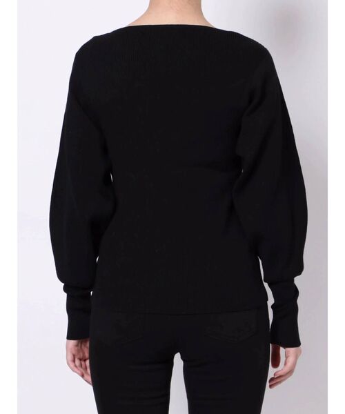 LAGUNAMOON（ラグナムーン）の「アシンメトリークロスニットプルオーバー（ニット/セーター・レディース・アイボリー/ブラック/マスタード・FREE）」の14枚目の写真