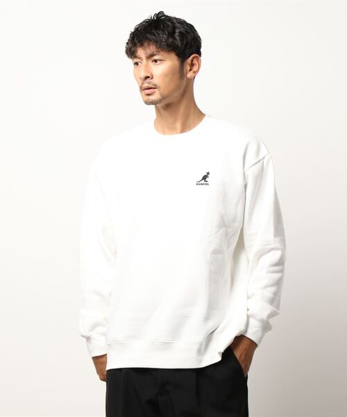 KANGOL(カンゴール)の「【KANGOL/ カンゴール】 バックプリントスウェットトレーナー/ビッグシルエット/裏起毛(スウェット・メンズ・ベージュ/ブラウン/オフホワイト/カーキ・MEDIUM/LARGE/X-LARGE)」の5枚目の写真