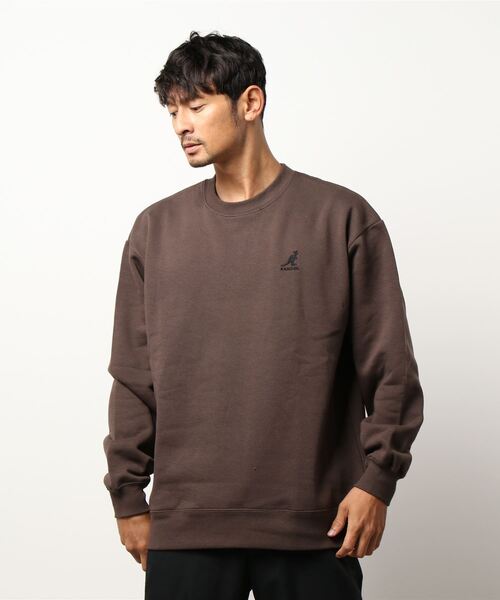KANGOL(カンゴール)の「【KANGOL/ カンゴール】 バックプリントスウェットトレーナー/ビッグシルエット/裏起毛(スウェット・メンズ・ベージュ/ブラウン/オフホワイト/カーキ・MEDIUM/LARGE/X-LARGE)」の6枚目の写真