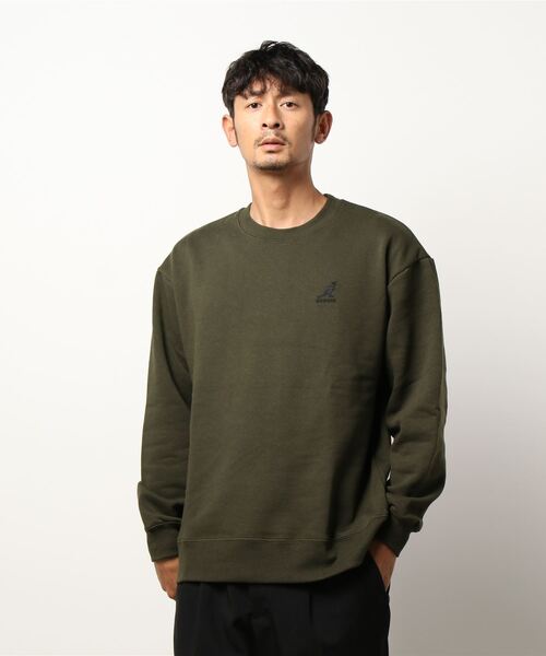 KANGOL(カンゴール)の「【KANGOL/ カンゴール】 バックプリントスウェットトレーナー/ビッグシルエット/裏起毛(スウェット・メンズ・ベージュ/ブラウン/オフホワイト/カーキ・MEDIUM/LARGE/X-LARGE)」の8枚目の写真