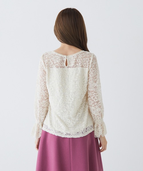 BE RADIANCE（ビーラディエンス）の「起毛レーストップス（シャツ/ブラウス・レディース・ピンク/オフホワイト/サックスブルー・FREE）」の13枚目の写真