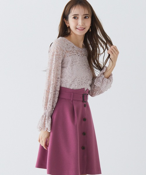 BE RADIANCE（ビーラディエンス）の「起毛レーストップス（シャツ/ブラウス・レディース・ピンク/オフホワイト/サックスブルー・FREE）」の21枚目の写真