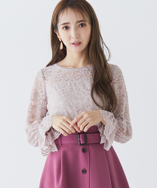 BE RADIANCE（ビーラディエンス）の「起毛レーストップス（シャツ/ブラウス・レディース・ピンク/オフホワイト/サックスブルー・FREE）」の19枚目の写真