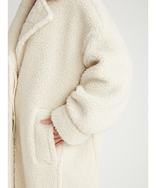 styling/（スタイリング）の「ボアロングコート（チェスターコート・レディース・アイボリー/グレー・0/1）」の16枚目の写真