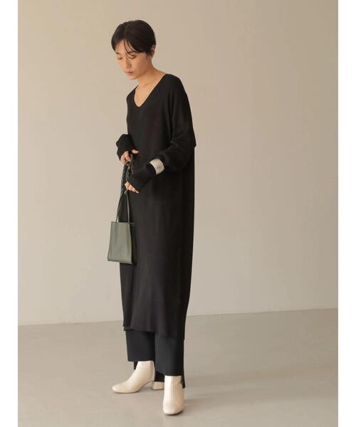 AMERICAN HOLIC（アメリカンホリック）の「スキッパーリブニットワンピース（ワンピース・レディース・ブラック/モカ・M/L）」の15枚目の写真