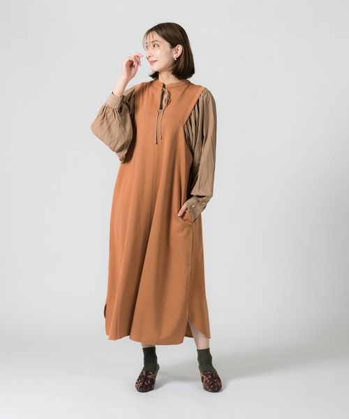 LAYMEE(レイミー)の「Monty OP / モンティーワンピース(ワンピース・レディース・グリーン/ラベンダー/キャメル・FREE)」の3枚目の写真