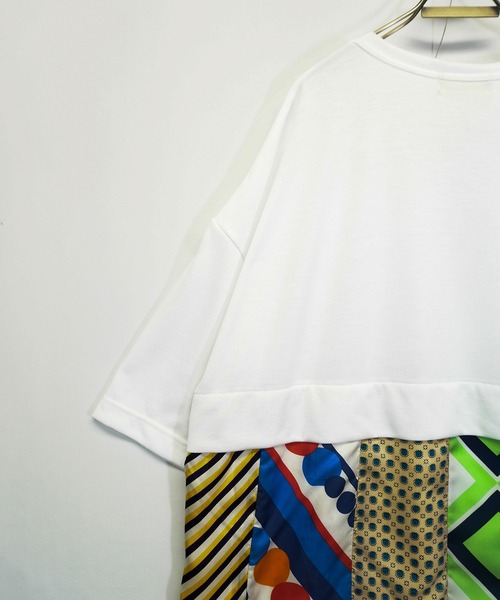 masterkey（マスターキー）の「masterkey マスターキー / CURTAINCALL-T ストールリメイクビッグシルエットカットソー / MK22S-C-20（Tシャツ/カットソー・メンズ・ブラック/イエロー/ホワイト・FREE）」の9枚目の写真