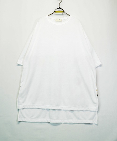 masterkey（マスターキー）の「masterkey マスターキー / CURTAINCALL-T ストールリメイクビッグシルエットカットソー / MK22S-C-20（Tシャツ/カットソー・メンズ・ブラック/イエロー/ホワイト・FREE）」の7枚目の写真