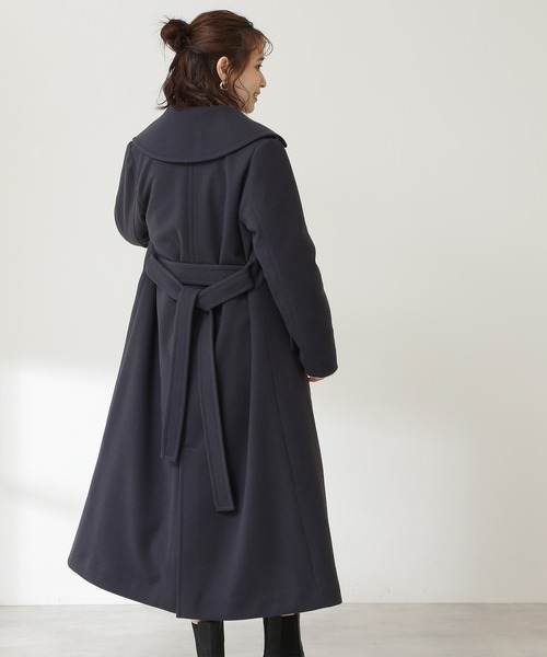 N.（N. Natural Beauty Basic）（エヌエヌナチュラルビューティーベーシック）の「【S Size Line】◆ビックカラーロングコート（その他アウター・レディース・チャコールグレー/ナチュラル/ブラウン・SMALL/MEDIUM）」の7枚目の写真