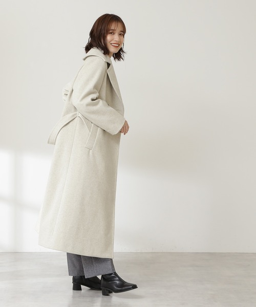 N.（N. Natural Beauty Basic）（エヌエヌナチュラルビューティーベーシック）の「【S Size Line】◆ビックカラーロングコート（その他アウター・レディース・チャコールグレー/ナチュラル/ブラウン・SMALL/MEDIUM）」の8枚目の写真