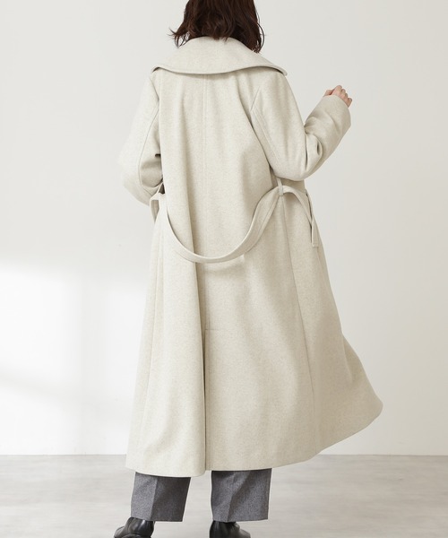 N.（N. Natural Beauty Basic）（エヌエヌナチュラルビューティーベーシック）の「【S Size Line】◆ビックカラーロングコート（その他アウター・レディース・チャコールグレー/ナチュラル/ブラウン・SMALL/MEDIUM）」の11枚目の写真