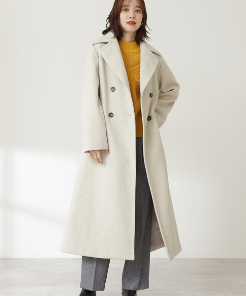 N.（N. Natural Beauty Basic）（エヌエヌナチュラルビューティーベーシック）の「【S Size Line】◆ビックカラーロングコート（その他アウター・レディース・チャコールグレー/ナチュラル/ブラウン・SMALL/MEDIUM）」の9枚目の写真