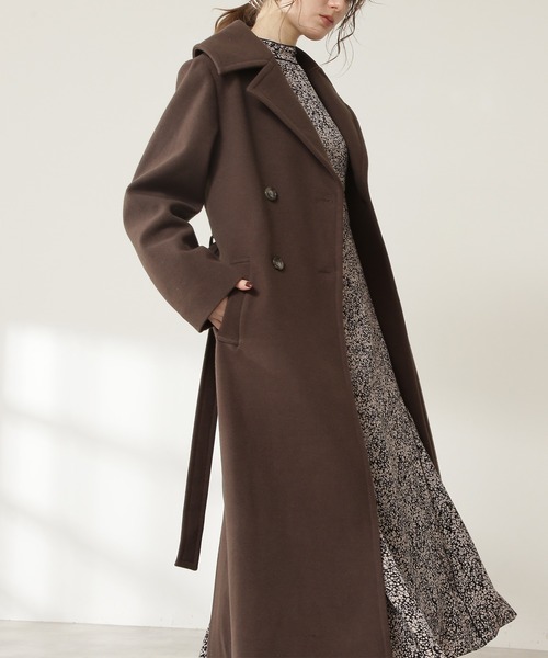 N.（N. Natural Beauty Basic）（エヌエヌナチュラルビューティーベーシック）の「【S Size Line】◆ビックカラーロングコート（その他アウター・レディース・チャコールグレー/ナチュラル/ブラウン・SMALL/MEDIUM）」の17枚目の写真