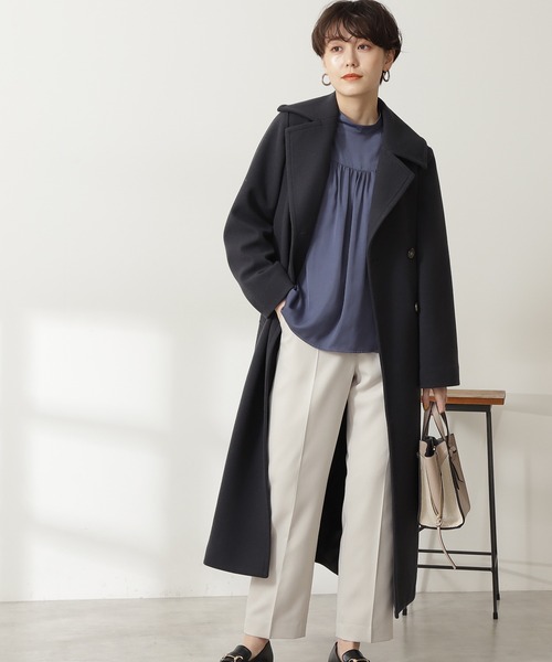 N.（N. Natural Beauty Basic）（エヌエヌナチュラルビューティーベーシック）の「【S Size Line】◆ビックカラーロングコート（その他アウター・レディース・チャコールグレー/ナチュラル/ブラウン・SMALL/MEDIUM）」の19枚目の写真