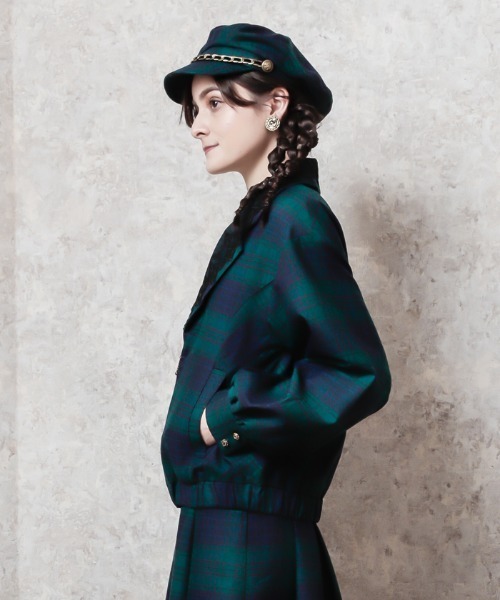 axes femme Chalmiereタータンチェックジャケット（グリーン） タータンチェックジャケット【二次予約】 | Chalmiere | axes femme