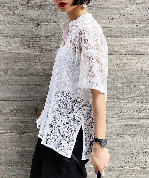 PAGEBOY（ページボーイ）の「半袖ブラウス（シャツ/ブラウス・レディース・ブラック・FREE）」の2枚目の写真