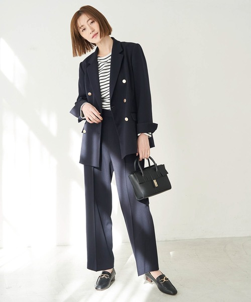 ROPE' PICNIC(ロペピクニック)の「セットアップ対応/センタープレスパンツ(その他パンツ・レディース・ベージュ/ネイビー・40/38/36)」の14枚目の写真