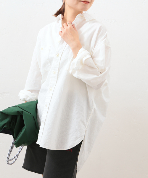 JOURNAL STANDARD（ジャーナルスタンダード）の「コットンリネンシャンブレーシャツ◆（シャツ/ブラウス・レディース・ホワイト/ブルー・FREE）」の22枚目の写真