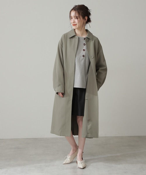 N.（N. Natural Beauty Basic）（エヌエヌナチュラルビューティーベーシック）の「◆ビックボタンブラウス（シャツ/ブラウス・レディース・オフホワイト/オレンジ/ブラック系その他・MEDIUM）」の9枚目の写真