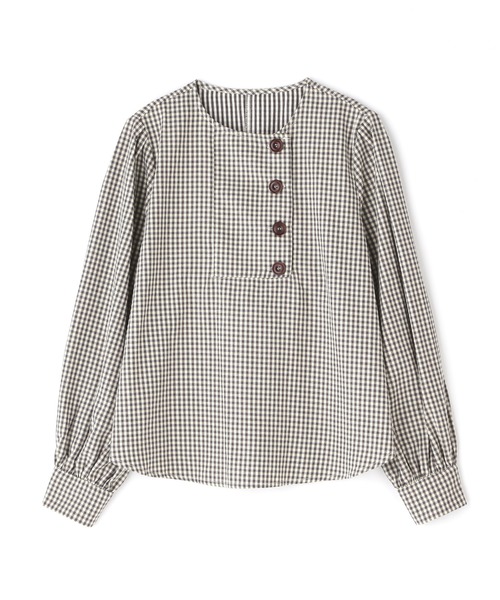 N.（N. Natural Beauty Basic）（エヌエヌナチュラルビューティーベーシック）の「◆ビックボタンブラウス（シャツ/ブラウス・レディース・オフホワイト/オレンジ/ブラック系その他・MEDIUM）」の19枚目の写真