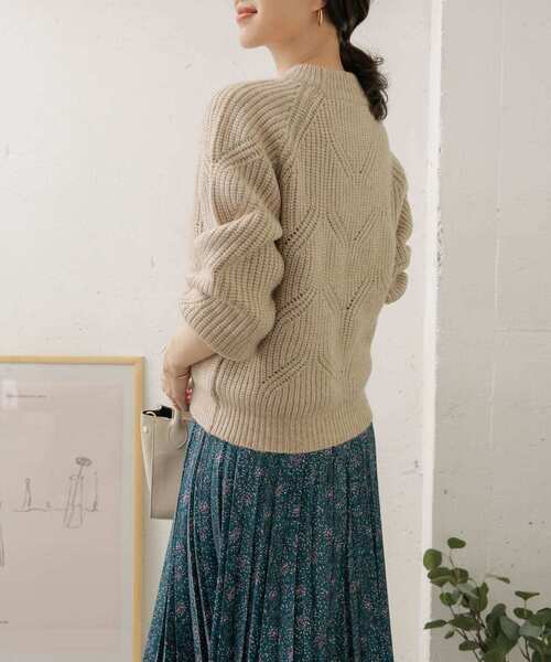 URBAN RESEARCH DOORS(アーバンリサーチドアーズ)の「ハイネックアイレットプルオーバー(ニット/セーター・レディース・ネイビー/グレー系その他/ピンク系その他・ONE)」の7枚目の写真